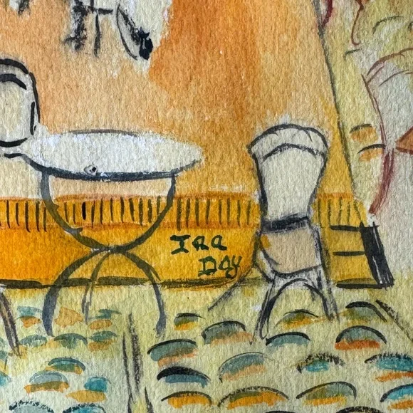 Mid- 20th Century European Street - Framed Original artist Signed -IRA Day- - Picture 6 of 7